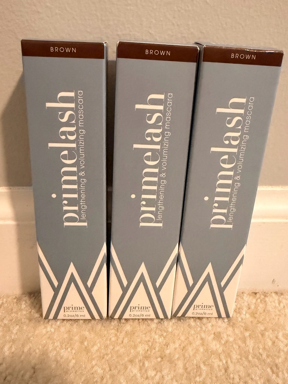 Bundle of 3 New Prime Prometics PrimeLash Lengthening Volumizing Mascara Brown - Picture 5 of 5